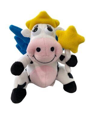 Kraft Singles Dairy Fairy Plush Toy White Cow With Wings Yellow Star Collectible